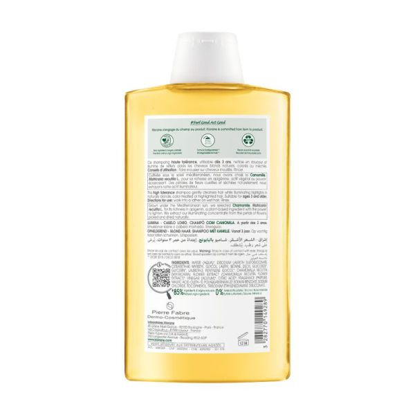 Klorane Shp A La Camomille Bio 400Ml