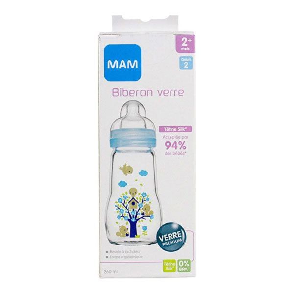 MAM Biberon Vert 1Age Deb/2 Bleu 260Ml