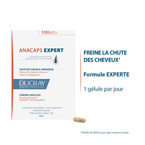 Ducray Complément alimentaire Chute de cheveux ANACAPS EXPERT