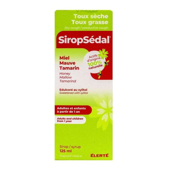 SiropSédal solution buvable xylitol (125 ml) pour la toux