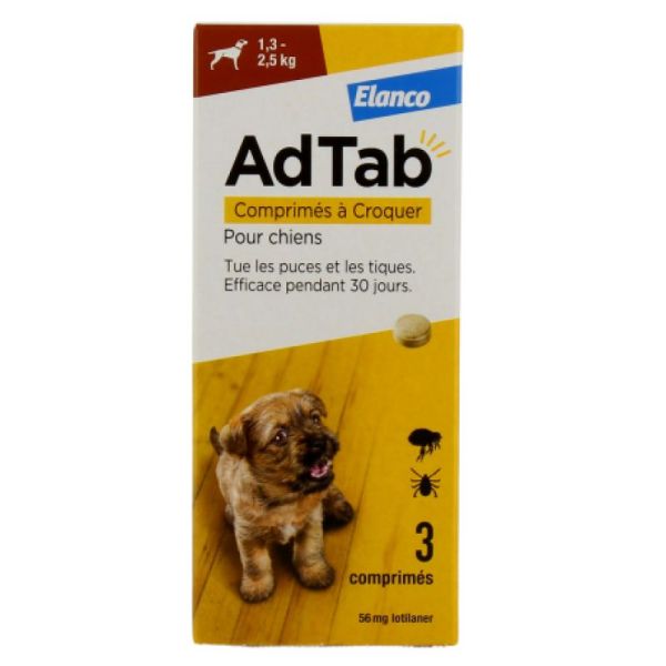 Adtab 56Mg Chiens 1.3-2.5Kg Cpr3